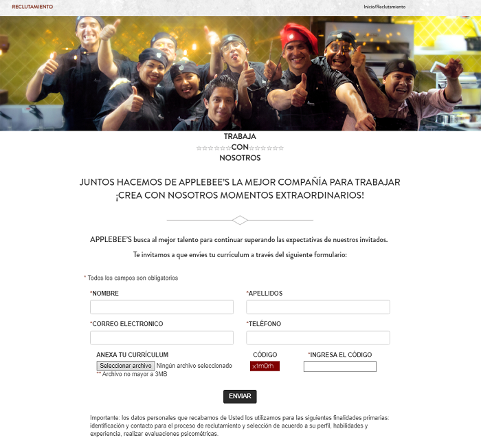 Empleo en Applebees