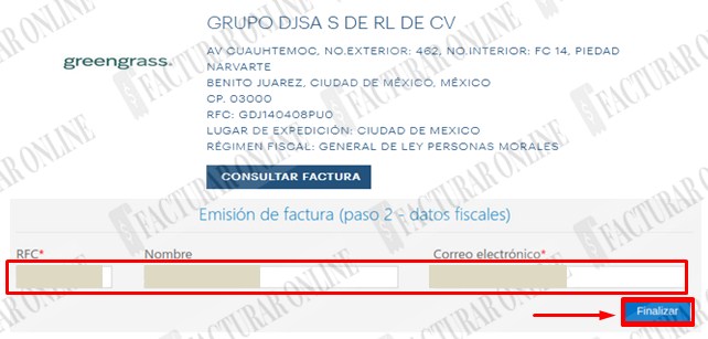 Ingresar datos del cliente