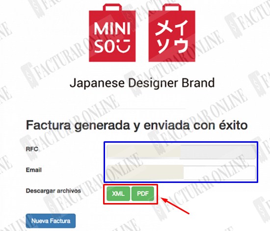 descarga de la factura electronica