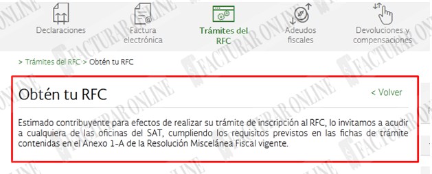 solicitar el RFC