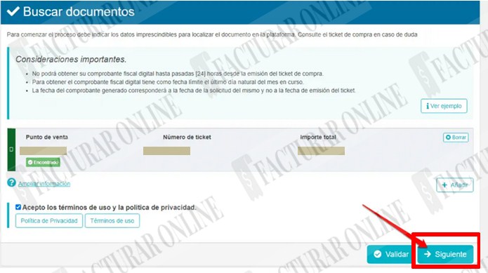 ticket a facturar todamoda